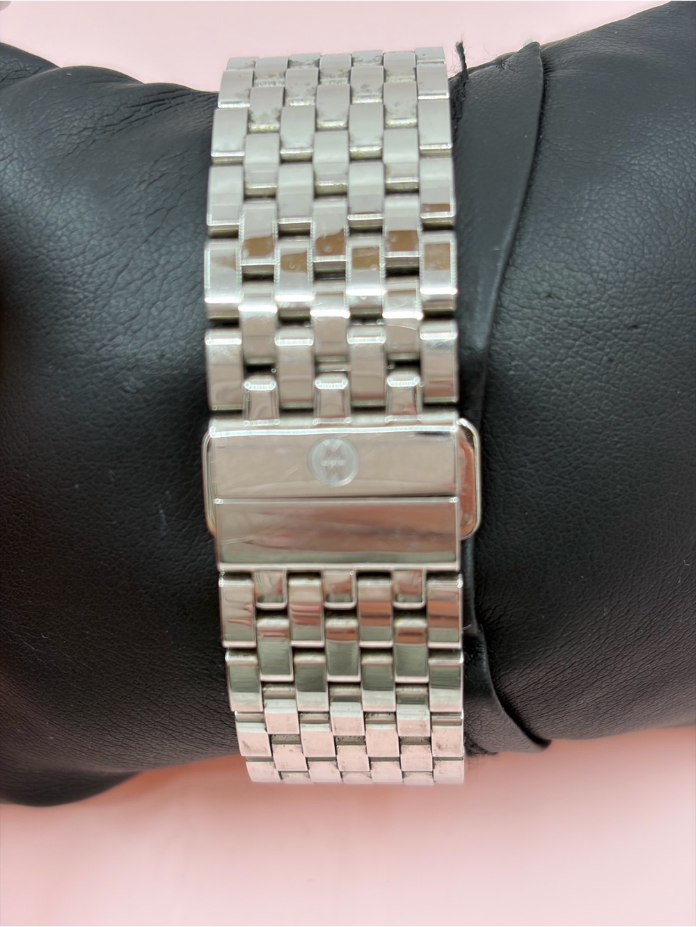 Michele Deco II Peacock Pattern Blue & Diamond Dial ✨ Hard to Find✨ - Picture 3 of 4